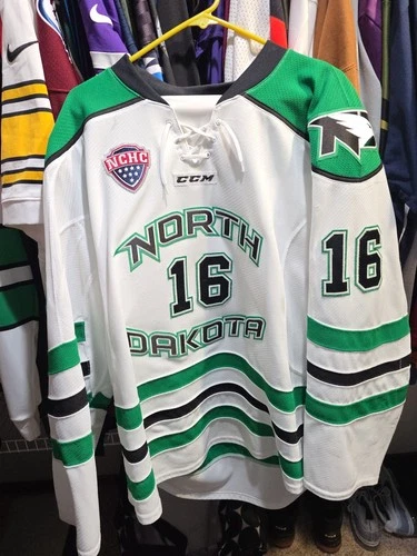 Grant Mismash Game Used Worn North Dakota Hockey Jersey