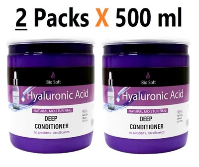 Bio Soft Deep Nourishing Hair Conditioner with Hyaluronic Acid ( 2Packs X 500ml)