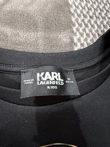 KARL LAGERFELD Girls Black Logo Sweatshirt - Picture 2 of 3