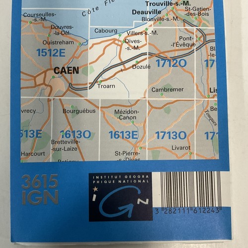 Dives-Sur-Mer Cabourg 1612 E IGN 1991 Travel Road Map - Picture 5 of 24