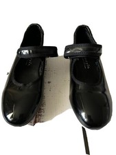 Danskin Girls Black Tap Dance Shoes Size 13