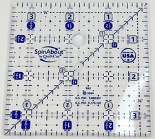 Quilting Ruler "Spin About" by Quiltcut 3.5" square quilting ruler NEW