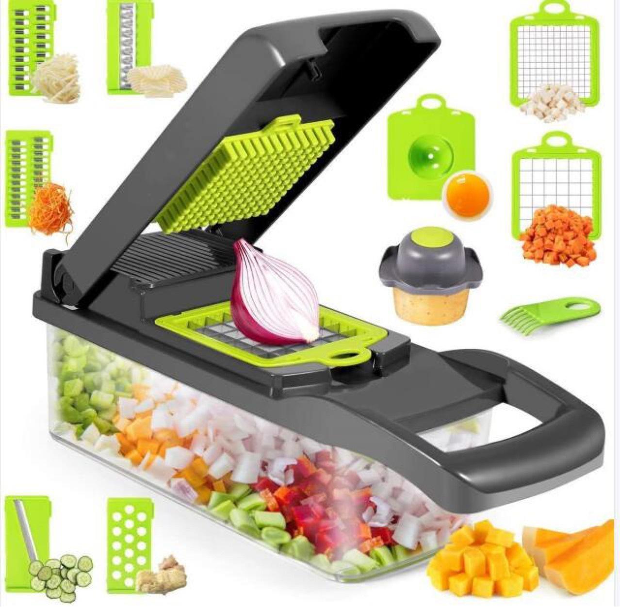 12 In 1 Manual Vegetable Chopper Kitchen Gadgets Food Chopper Onion Cutter Veget