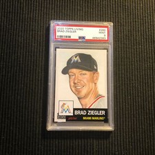 2020 TOPPS LIVING SET #286 BRAD ZIEGLER *PSA 9 MINT*  MARLINS