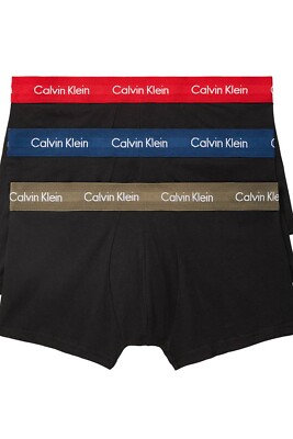 NWT Calvin Klein Men's (SMALL) COTTON STRETCH LOW RISE TRK NB2614-972 (3  PACK)