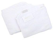 Graccioza Luxury Bath Linens Bee Waffle Hand Towel Pack of 2 White 18 in x 30 in
