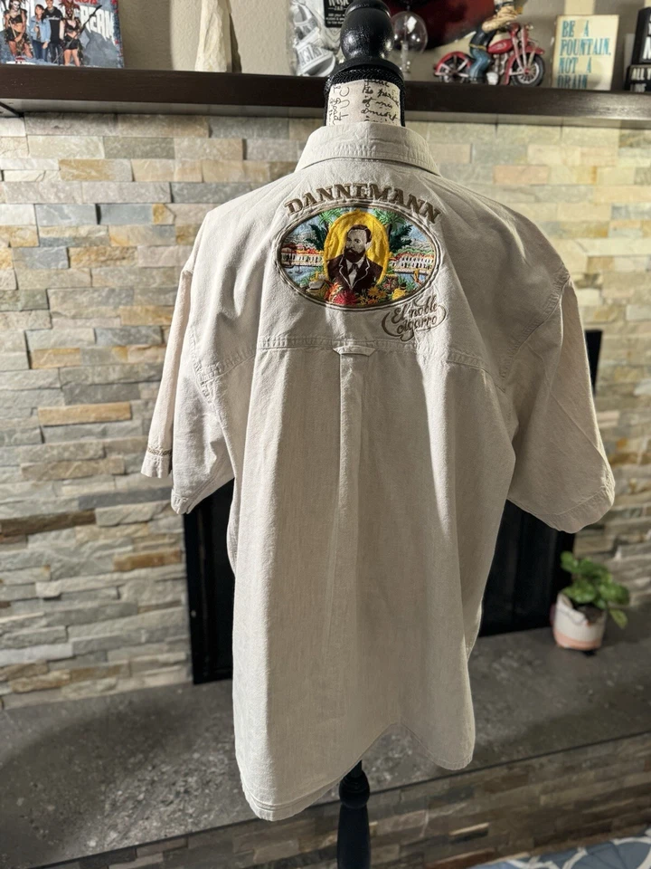 Men’s 1X Renato Collection 125th Anniversary Beige Dannemann Button Down Shirt Foto 2 de 4