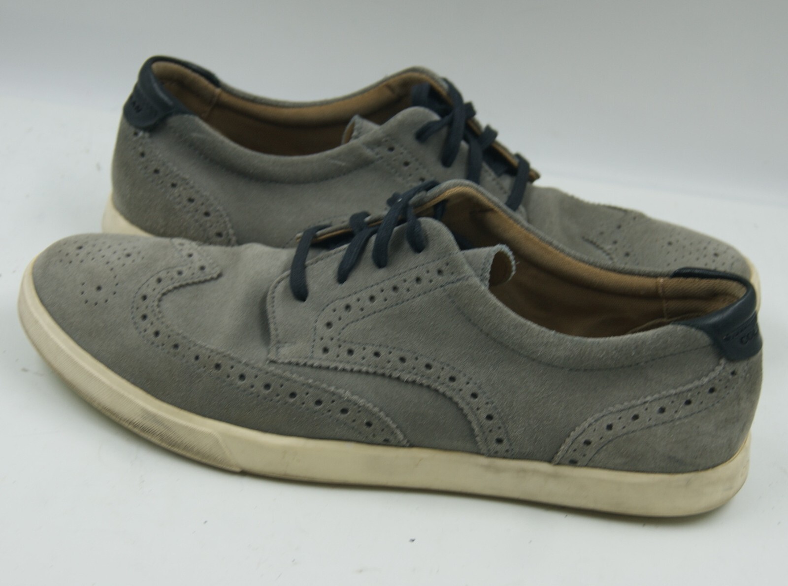 SAOLA Scarpe eleganti Cole Haan Joshua uomo Oxford 10 5 m grigio scamosciato stringate punta alare C14279