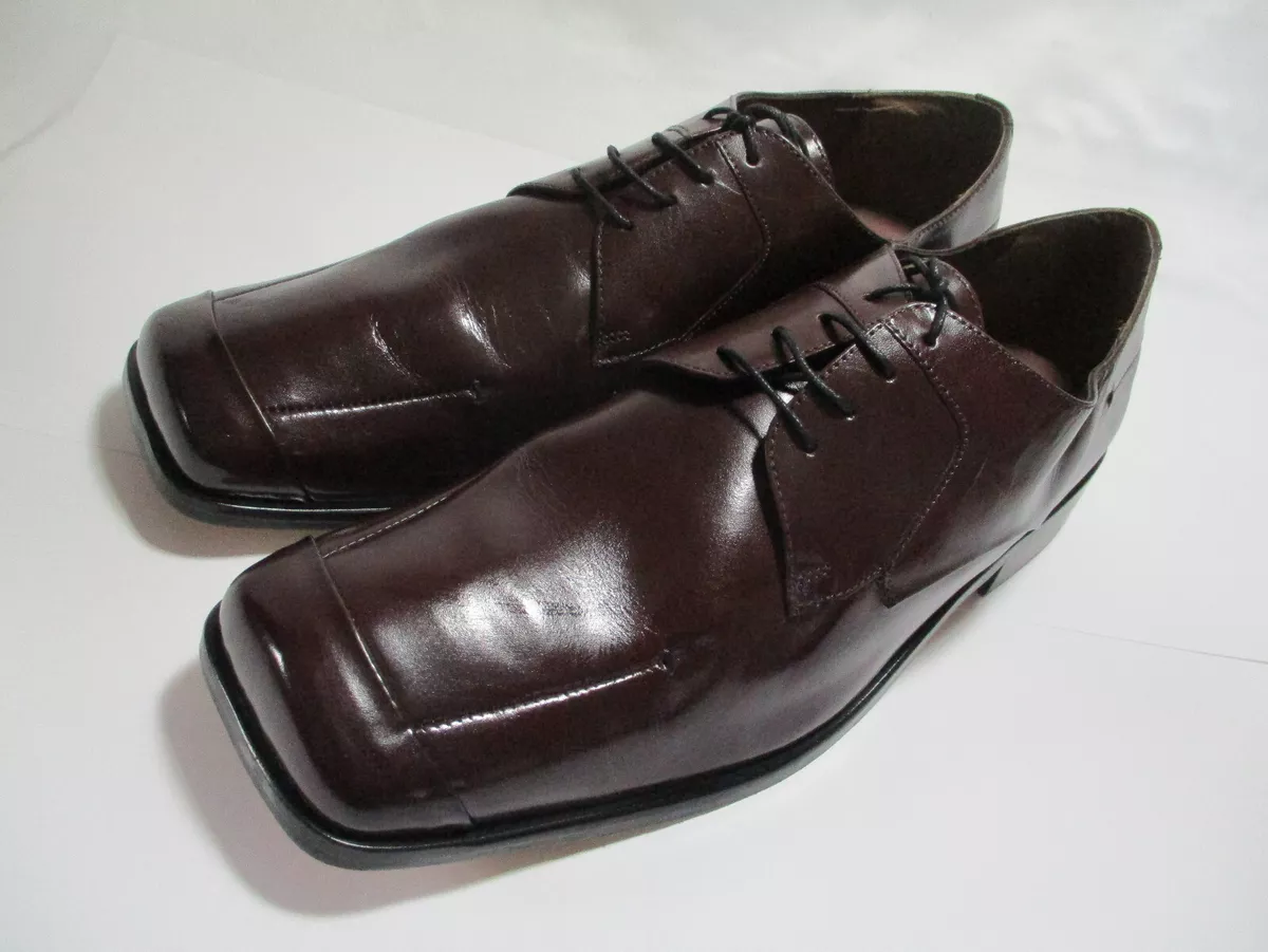 Stacy Adams STERLING Burgundy Square Toe Lace Up Men s Dress Shoes 9.5 M