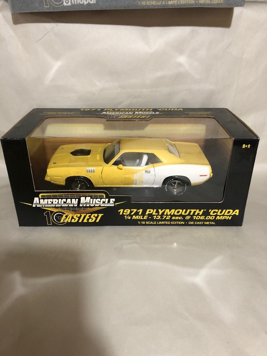 アーテル (ERTL)1/18 1971 PLYMOUTH ‘CUDA 新品 1971 Plymouth Cuda Lt Green John Force 1:18 Ertl American