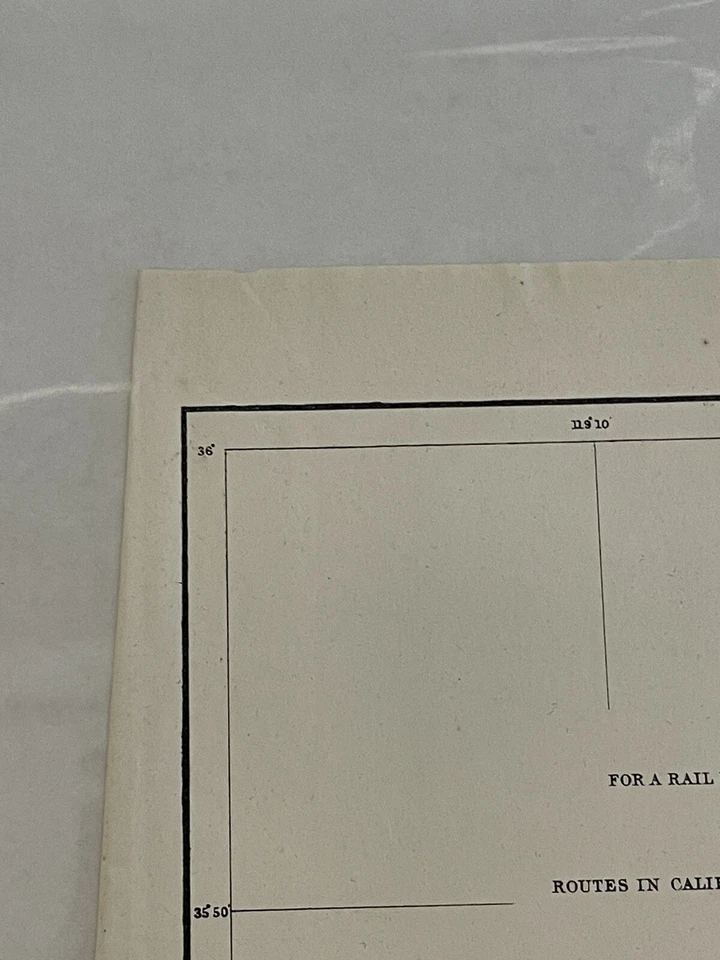 Обзорная карта 1853 военного времени Калифорния RR Сьерра-Невада Джефферсон Дэвис Уильямсон и Парк - Изображение 4 из 4