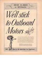 Johnson Sea Horse Outboard Motor WWII Stick to Outboard Motors Waukegan IL