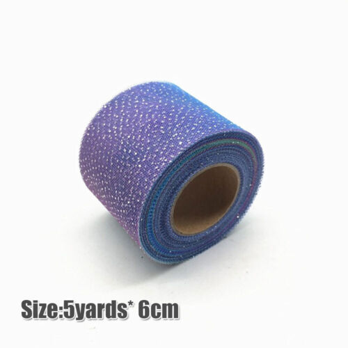 1x 5yards 6cm Rainbow Dot Tulle Soft Iridescent Mesh Ribbon DIY Handmade Craft - Picture 19 of 23