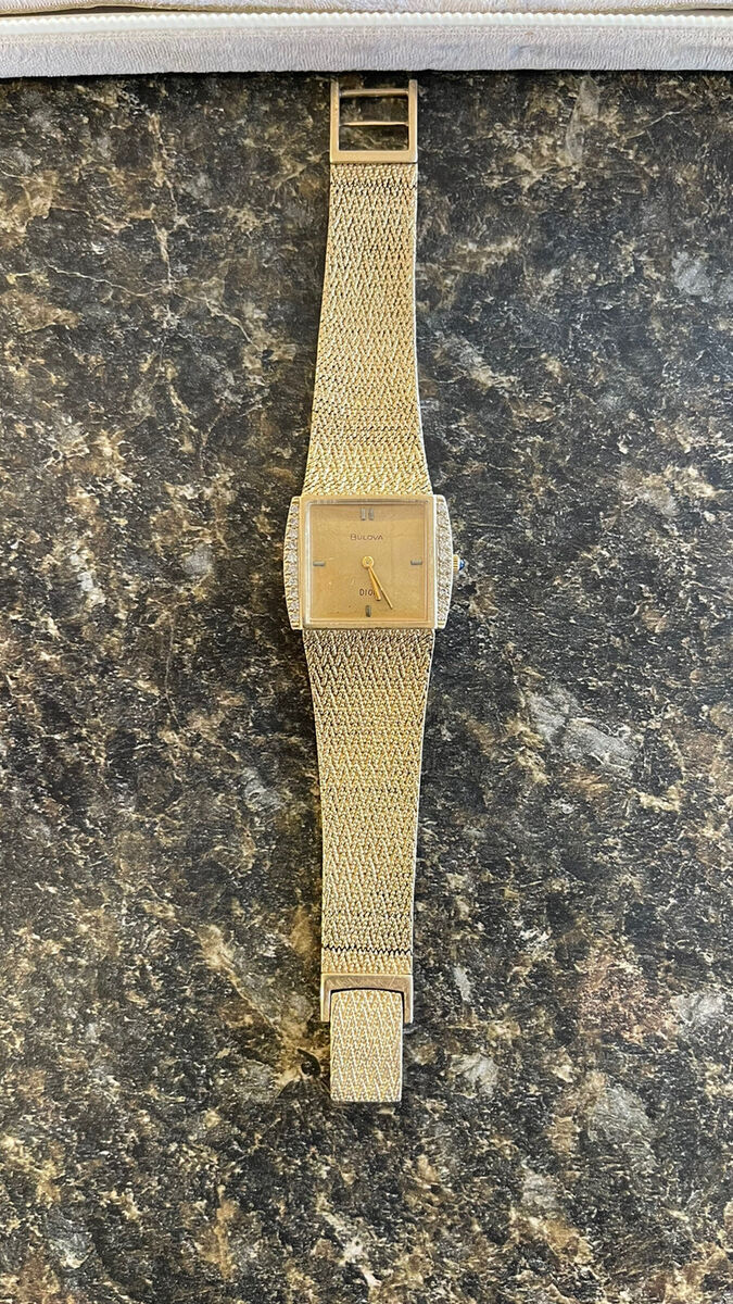 Christian Dior Collection By Bulova Solid 14k Gold Diamond Christian Dior Collection By Bulova Solid 14k Gold Diamond