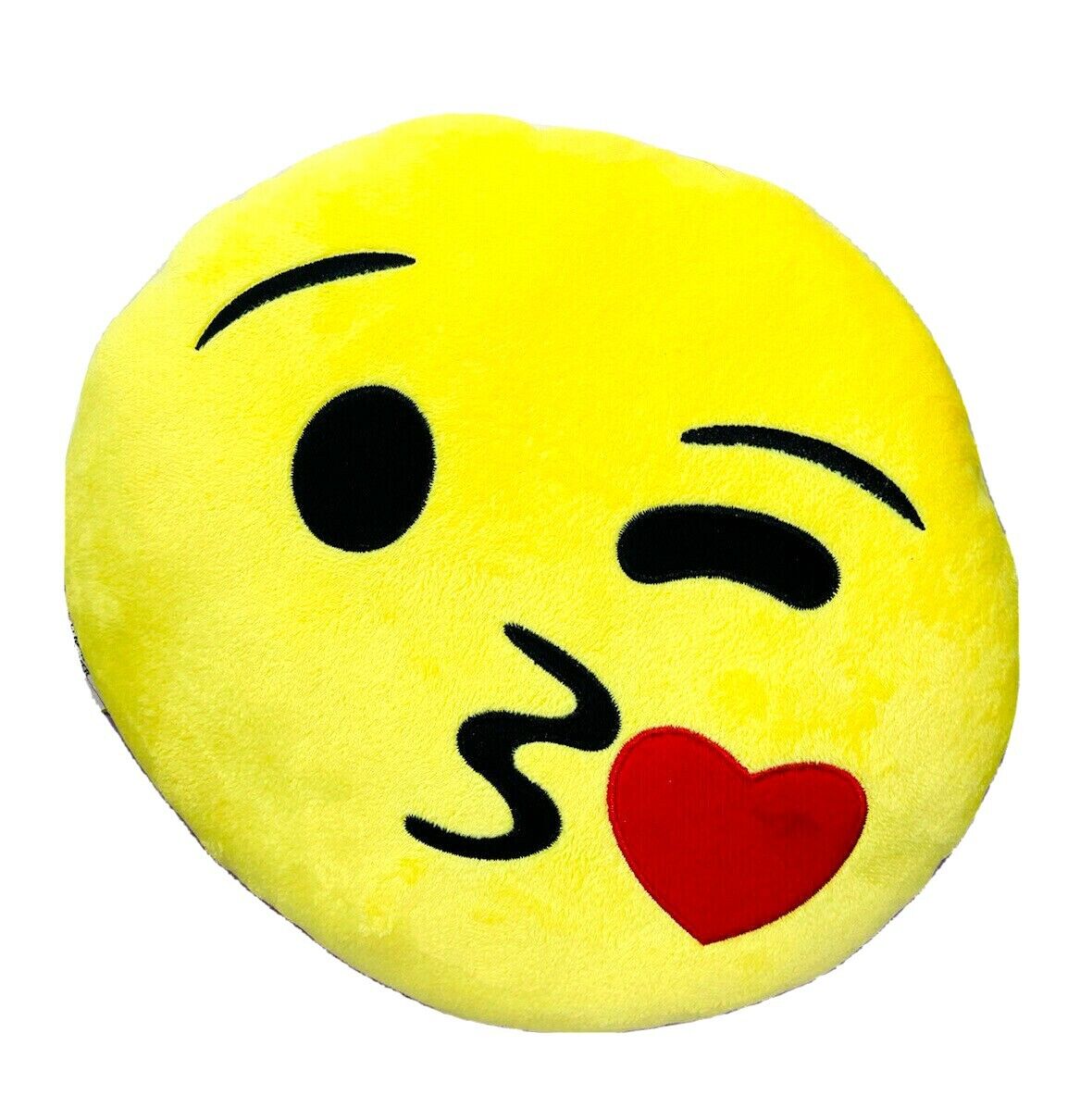 Emoji Expression Pillow Kiss & Wink Yellow Pillow Cushion Large