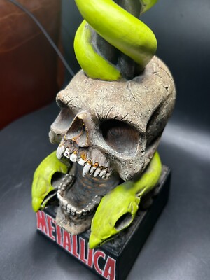 RARE! Vintage Metallica Lamp W/Shades Skull Snakes Heavy Metal