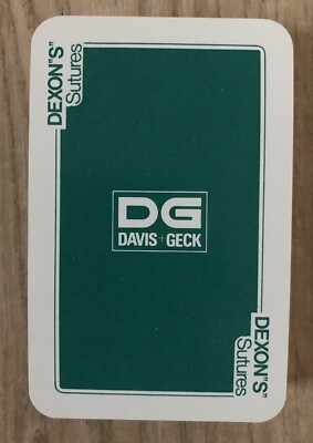 Vintage Packung Spielkarten Werbung Davis + Geck Dexon s  Sutures