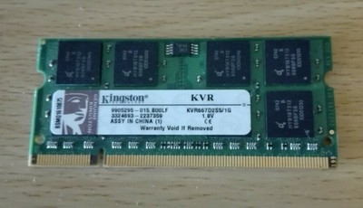 Kvr667d2s5/1g - 1gb 667mhz ddr 20ml 5 sodimm (gar.italia) (740617086638)