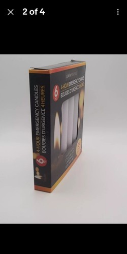 6 - 4 hours long, white burning emergency candles, uncented Plummers Candles. - Picture 3 of 4