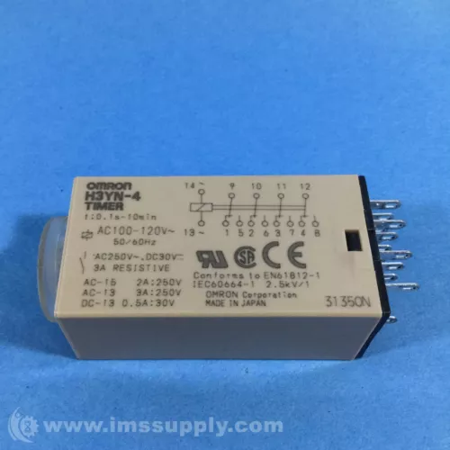 Omron H3YN-4 Analog Timer, Multiple Mode, 4PDT, H3YN Series FNIP