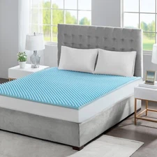 Sleep Philosophy 1.5"Gel Memory Foam Reversible Cooling Mattress Topper