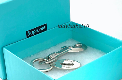 Return To Tiffany & Co. Supreme Oval Tag Keyring Key Ring 925