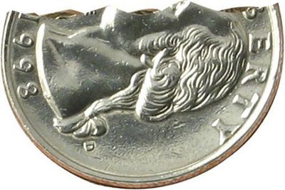 Bite Out Quarter/Coin Bite Magic Trick - REAL US QUARTER - David Blaine 10R