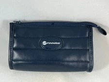 Vintage Blue Quilted Finnair Amenity Kit Travel Pouch Toiletry Case