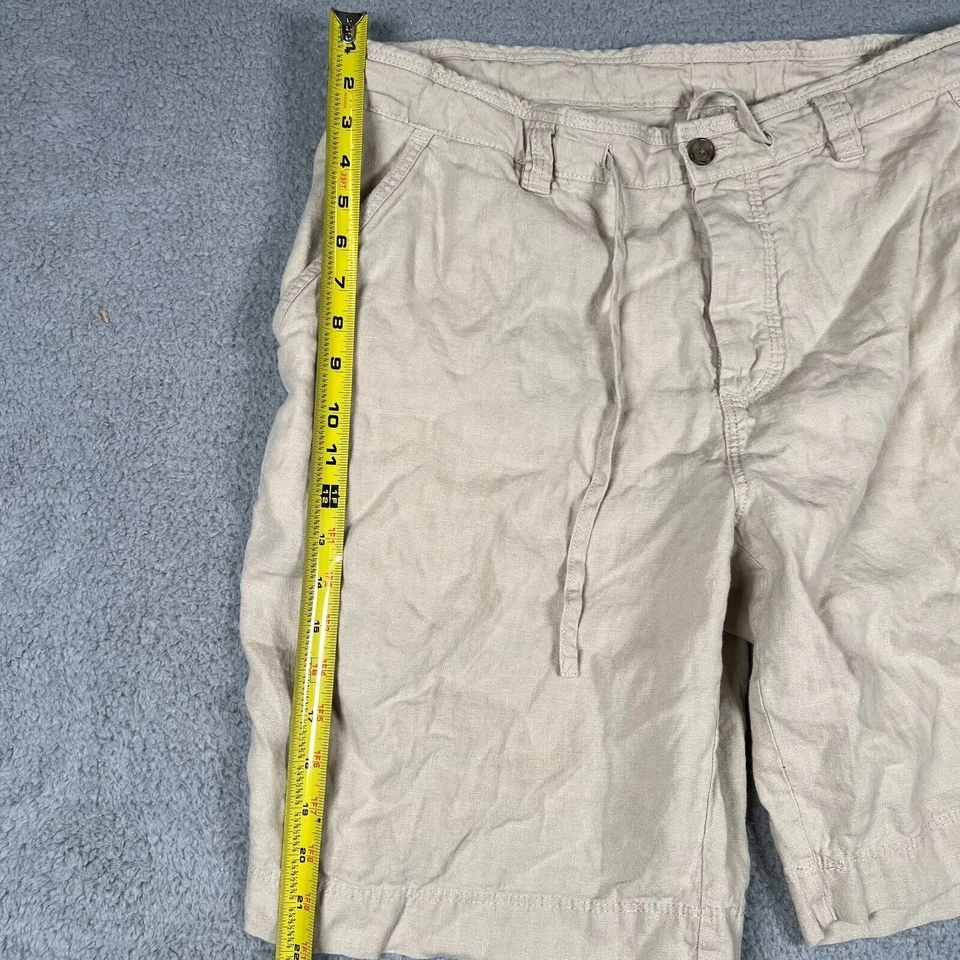Murano By Baird Mnutt Men's Beige Light Wash Flat Front Chino Shorts Size 38 - Image 3 of 4