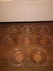 MAYFAIR OPEN ROSE PINK DEPRESSION CEREAL BOWLS 5.5" BY ANCHOR HOCKING SET OF 8