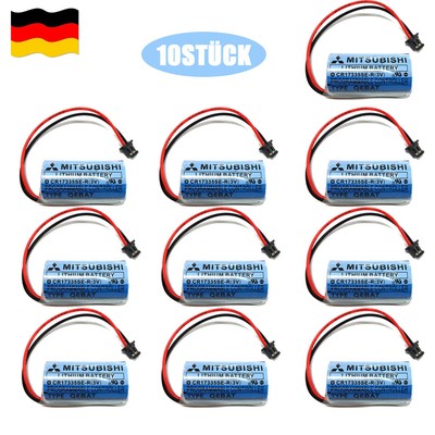 10Stk 3V 1700mAh Mitsubishi FANUC System Maschine CR17335SE-R Q6BAT Batterie Neu
