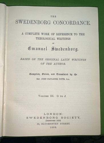 THE SWEDENBORG CONCORDANCE Emanuel Vintage Bible FULL SET OF 6 CHRISTIAN STUDIES - Picture 9 of 15