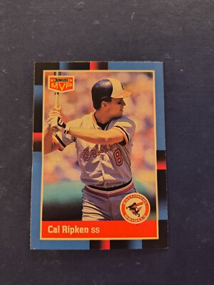 Cal Ripken SS baseball Card- MVP- BALTIMORE ORIOLES- red blue black ...