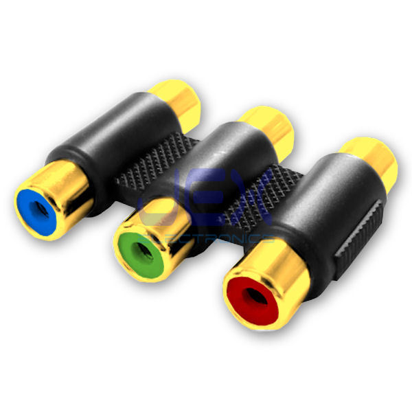 HDTV RGB/Component Video 3X RCA/Phono Female to Female Connector Coupler