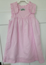 Girls 5 Pink White Striped Summer Sun Dress Sleeveless