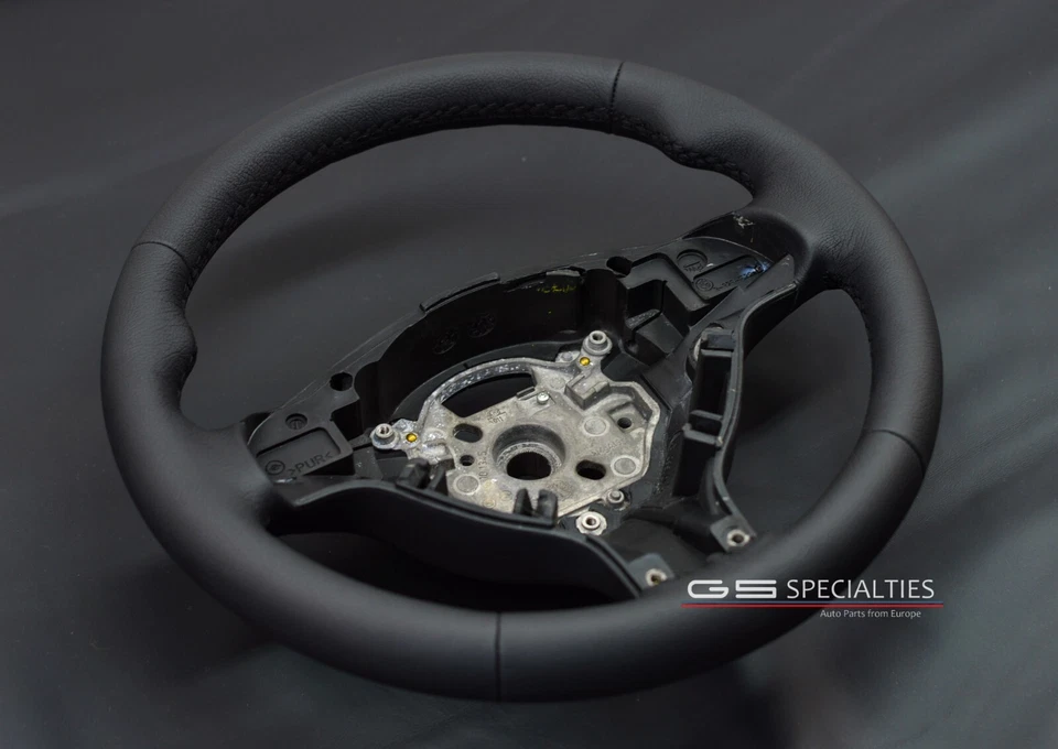 Volante BMW E39 M5 E46 M3 MTechnic couro preto ESTRUTURADO - Imagem 2 de 4