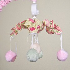 Brandee Danielle Brandee Danielle Bubbles Musical Crib Mobile, Pink, Cotton