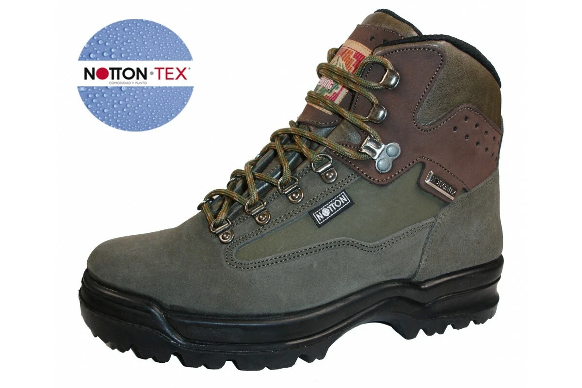 Bota NOTTON Trekking Kaki. Mod. 770. Totalmente IMPERMEABLE - HIDROFUGADO