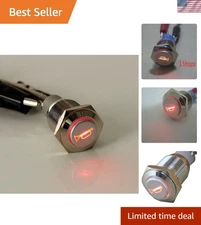 Effortless Installation 12V Car Red LED Push Button Switch - Versatile Use