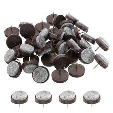 40 Pcs 28 mm Nail-on Felt Pads, Round Felt Furniture Sliders Pads, Brown