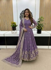 Indian Wedding Party Wear Anarkali Suit Bollywood Beautiful Gown Dupatta Set