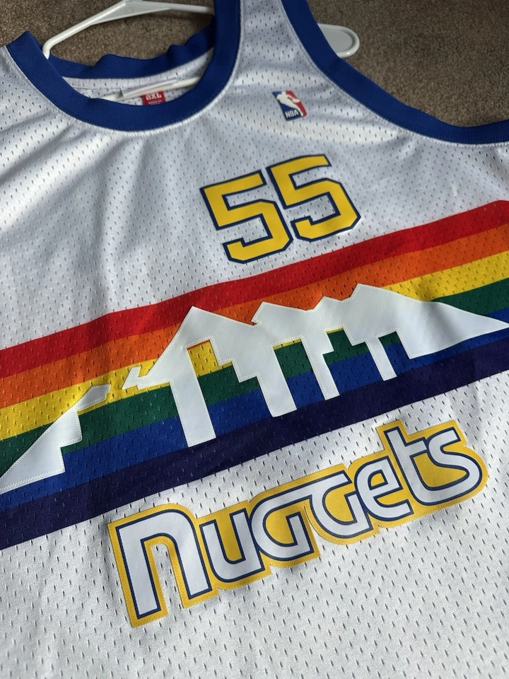 Mitchell & Ness Dikembe Mutombo Swingman Jersey Mens XXL White - Image 3 of 4