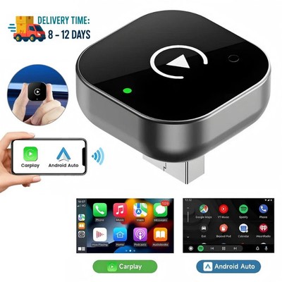 Wireless USB CarPlay Adapter Dongle For iPhone Apple Android Auto Plug & Play