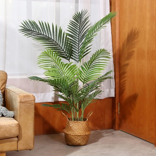 Palma Artificiale Areca 140 cm Falsa Palma 15 Ceppi Faux Tree per Interno O... - Foto 7 di 8
