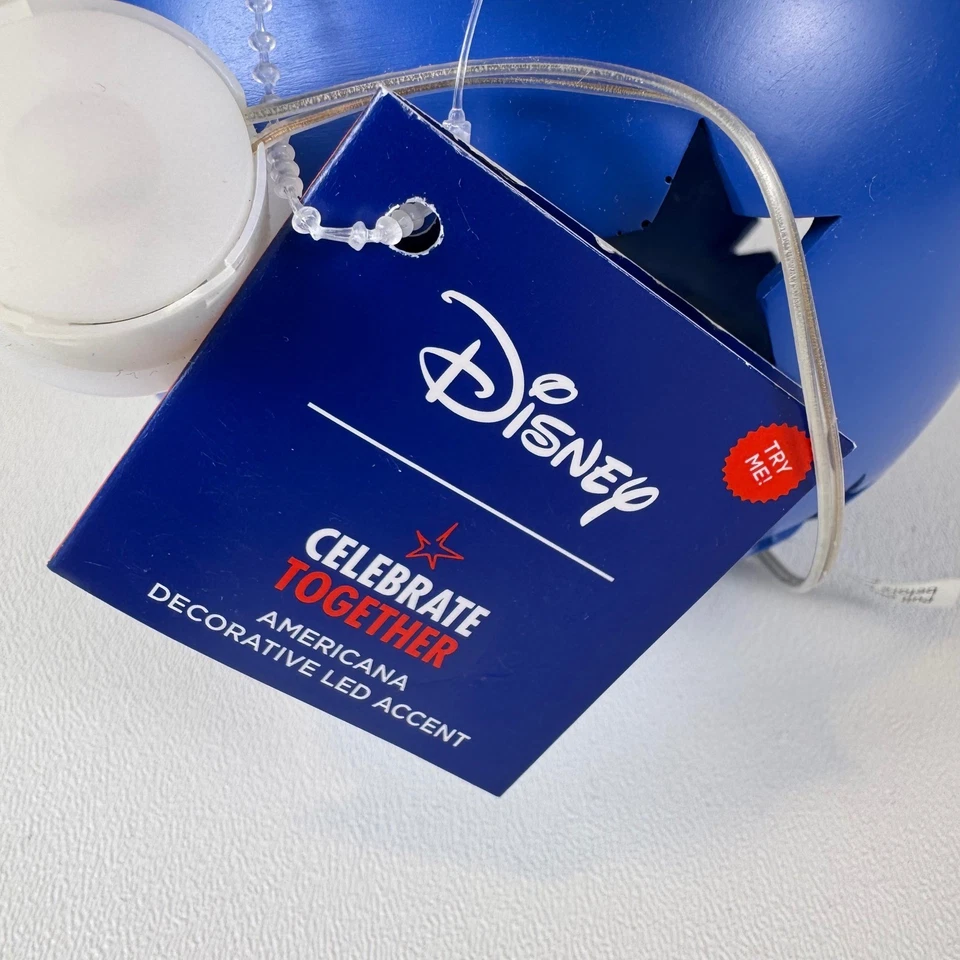 Декоративный светодиодный акцент Disney Mickey Mouse Americana патриотические звезды - Изображение 4 из 4