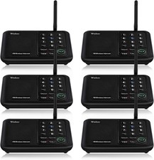 Wireless Intercom for Home 5280 Feet Range 10 Channel 3 Code, 6 Pack by Wuloo