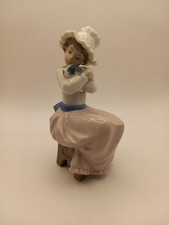 Lladro Nao Girl Hugging Puppy