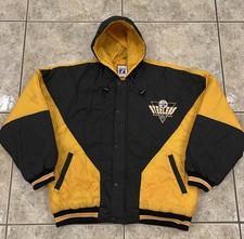 Vtg Y2K Youth XL 18-20 Mens Small LOGO 7 Pittsburgh Steelers HOODED Jacket