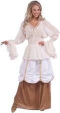 Medieval Lady White Costume Blouse Plus Size