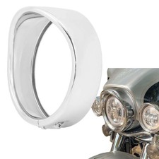 7'' Headlight Trim Ring Headlight Visor Motorcycle Headlamp Ring Cover fit fo...